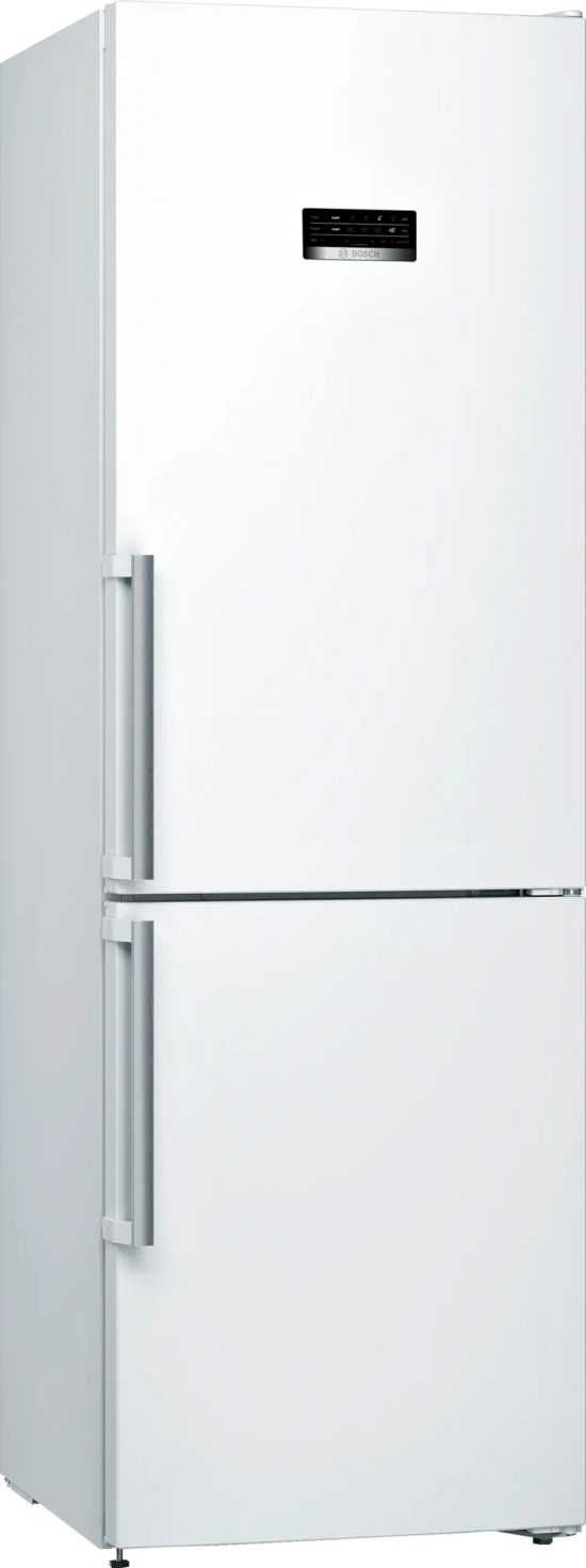Frigorífico combi Bosch KGN36XWDP, 186 x 60 x 66 cm, No Frost, clase D, 191 kWh año, 36dB, 326 litros, cajón VitaFresh, Inverter, reversible, display, blanco